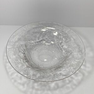 Antique cut Crystal glass serving bowl brilliant pairpoint 9x2